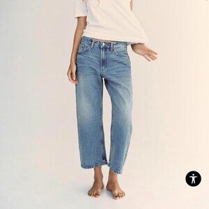 zara relaxed mid rise TRF jeans